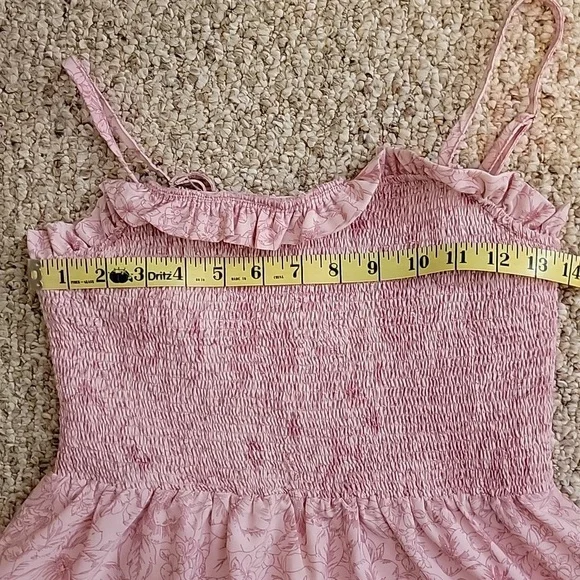 Entro Boutique Pink Flower Strappy Maxi Dress - Picture 5 of 6